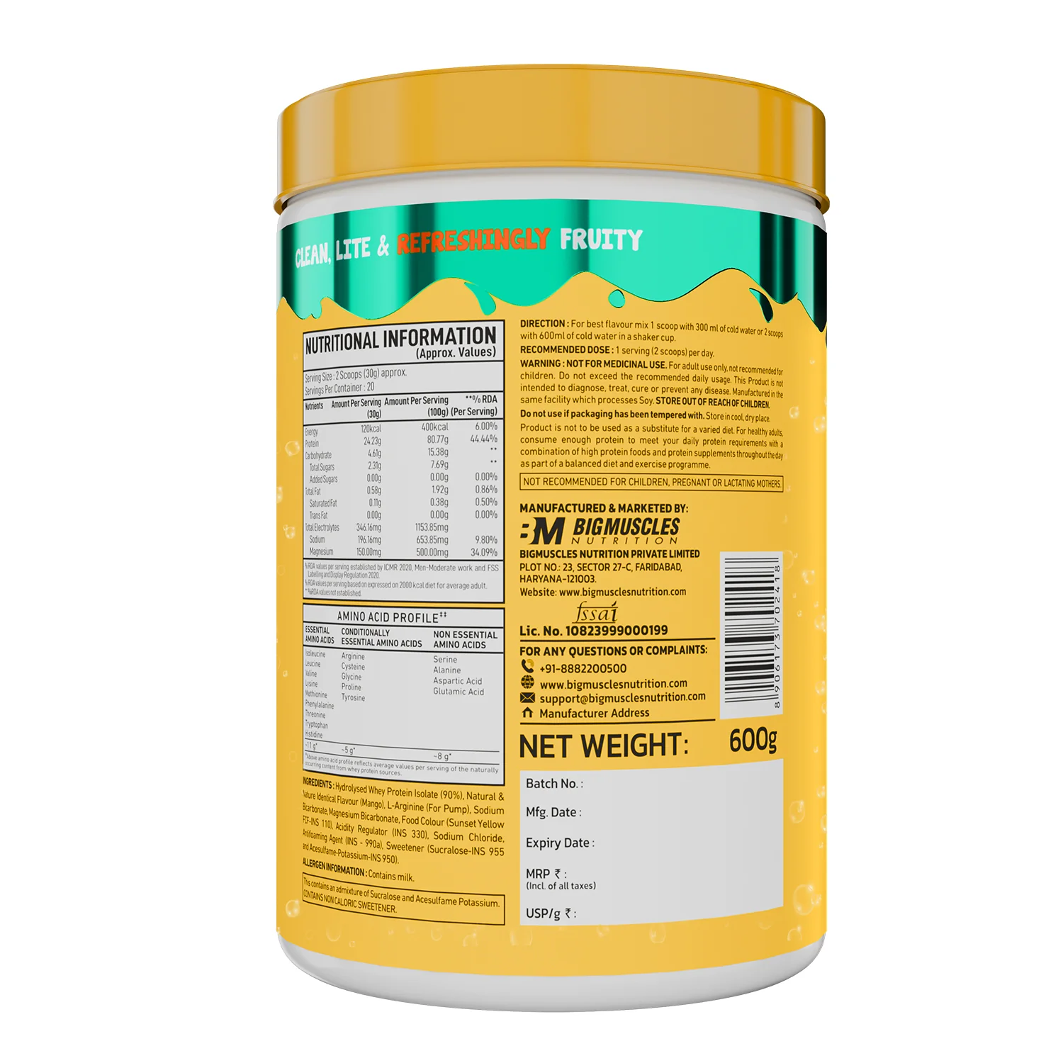 FIZZY WHEY MANGO + SHAKER - Image 3