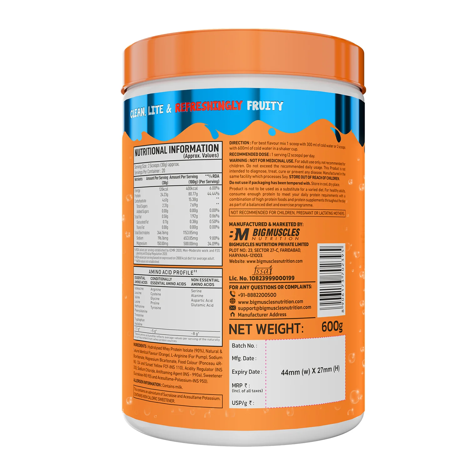 FIZZY WHEY ORANGE + SHAKER - Image 3